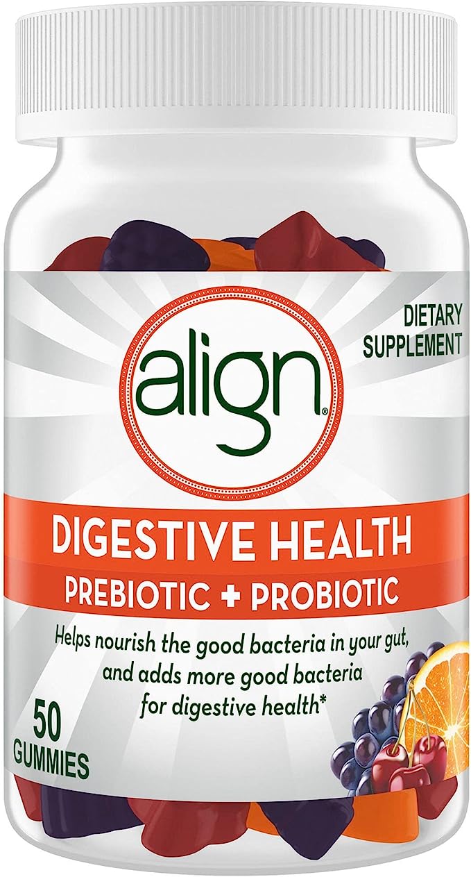 Align Digestive Health Prebiotic + Probiotic Gummies Fruit Flavored
