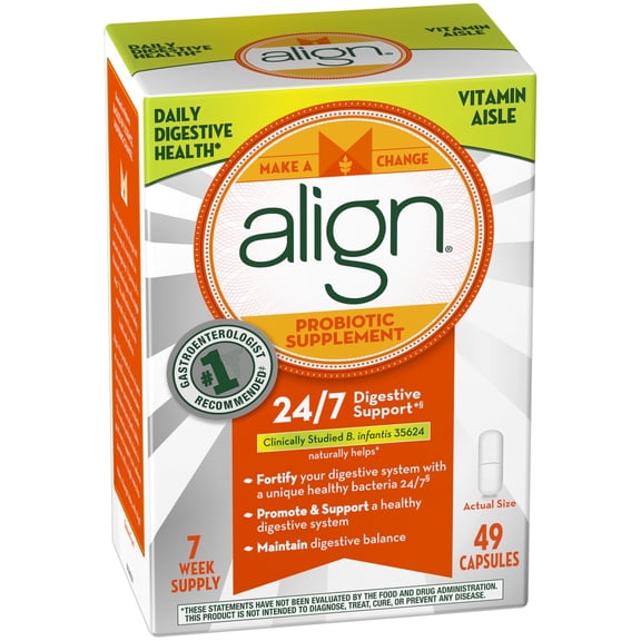 Align Digestive Support Probiotic Supplement 49 ct Box