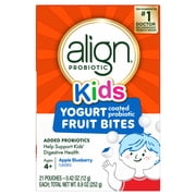 Align Kids Probiotic Yogurt Coated Fruit Bites Probiotic Supplement, 21 Count