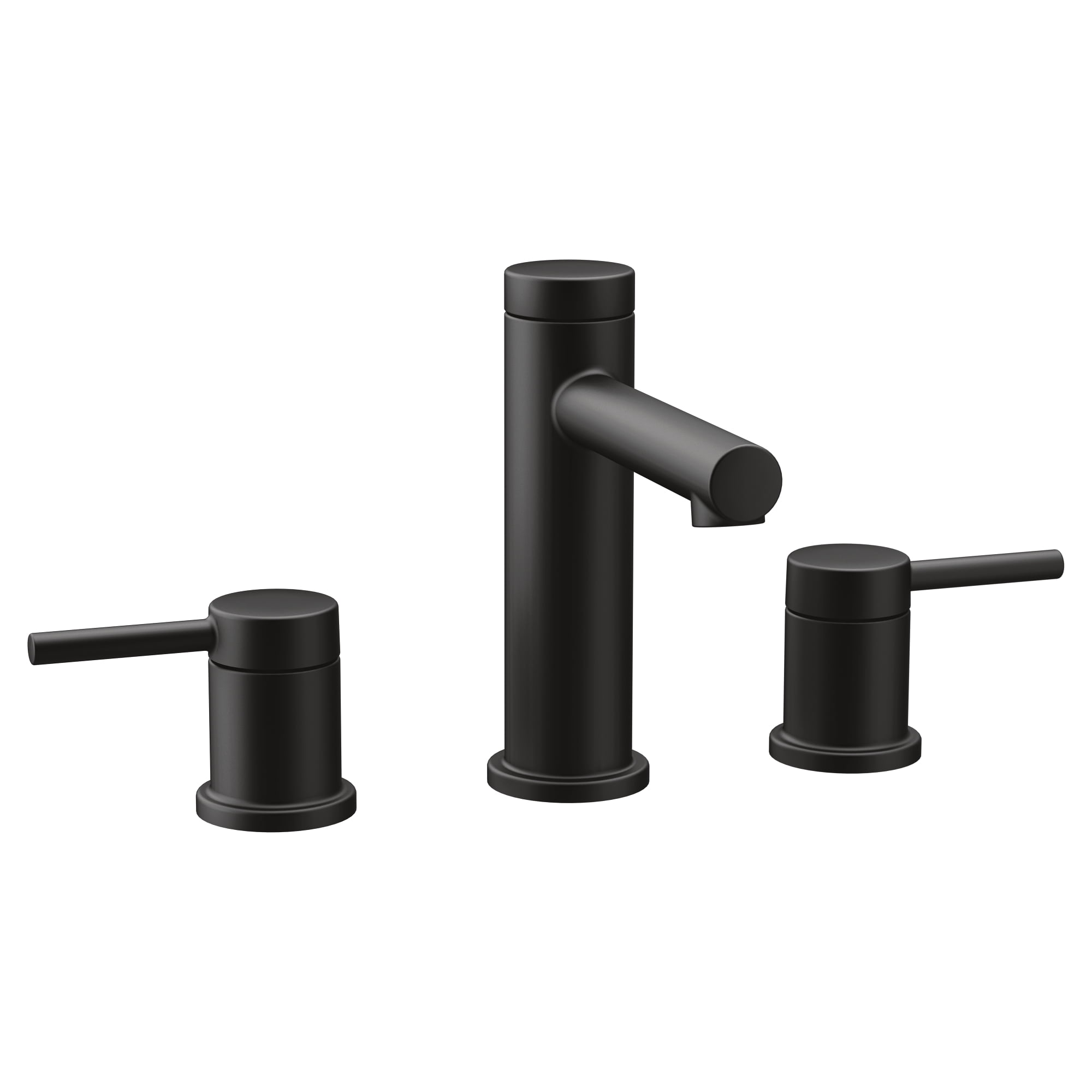 Matte Black 6 3/8" Metal Widespread Bathroom Faucet