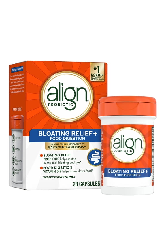Probiotic, Bloating Relief + Digestion, Daily Probiotic Supplement, 28 Count