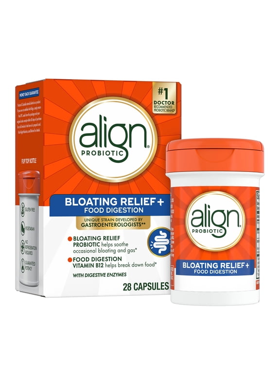 Probiotic, Bloating Relief + Digestion, Daily Probiotic Supplement, 28 Count