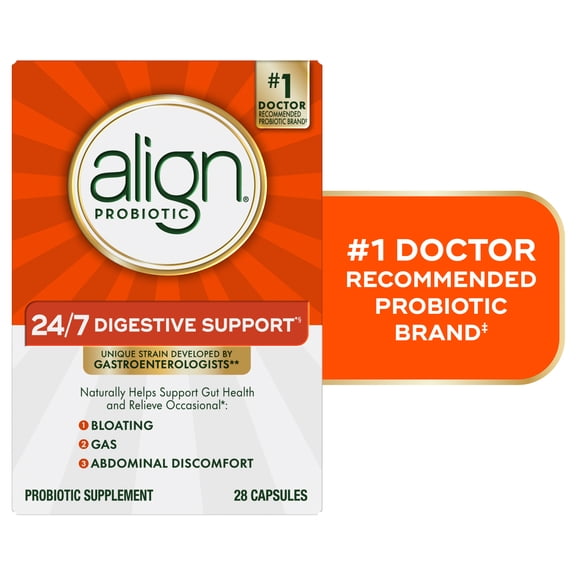 Align Probiotics for Women and Men, 24/7 Digestive Support, 28 Capsules