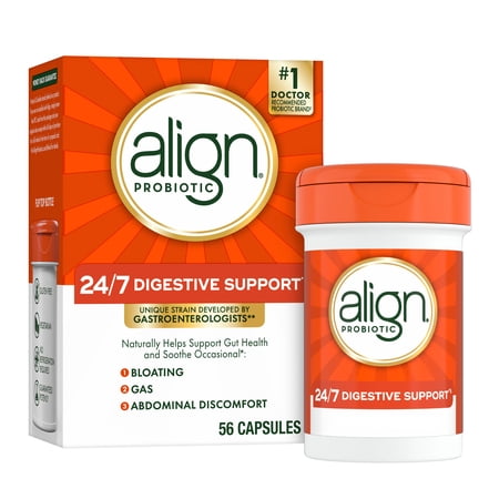 Align Probiotics for Women and Men, 24/7 Digestive Support, 56 Capsules