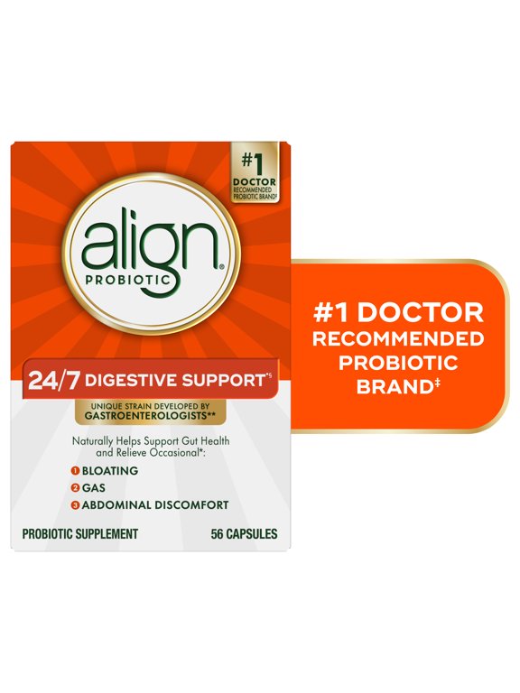Probiotics for Women and Men, 24/7 Digestive Support, 56 Capsules