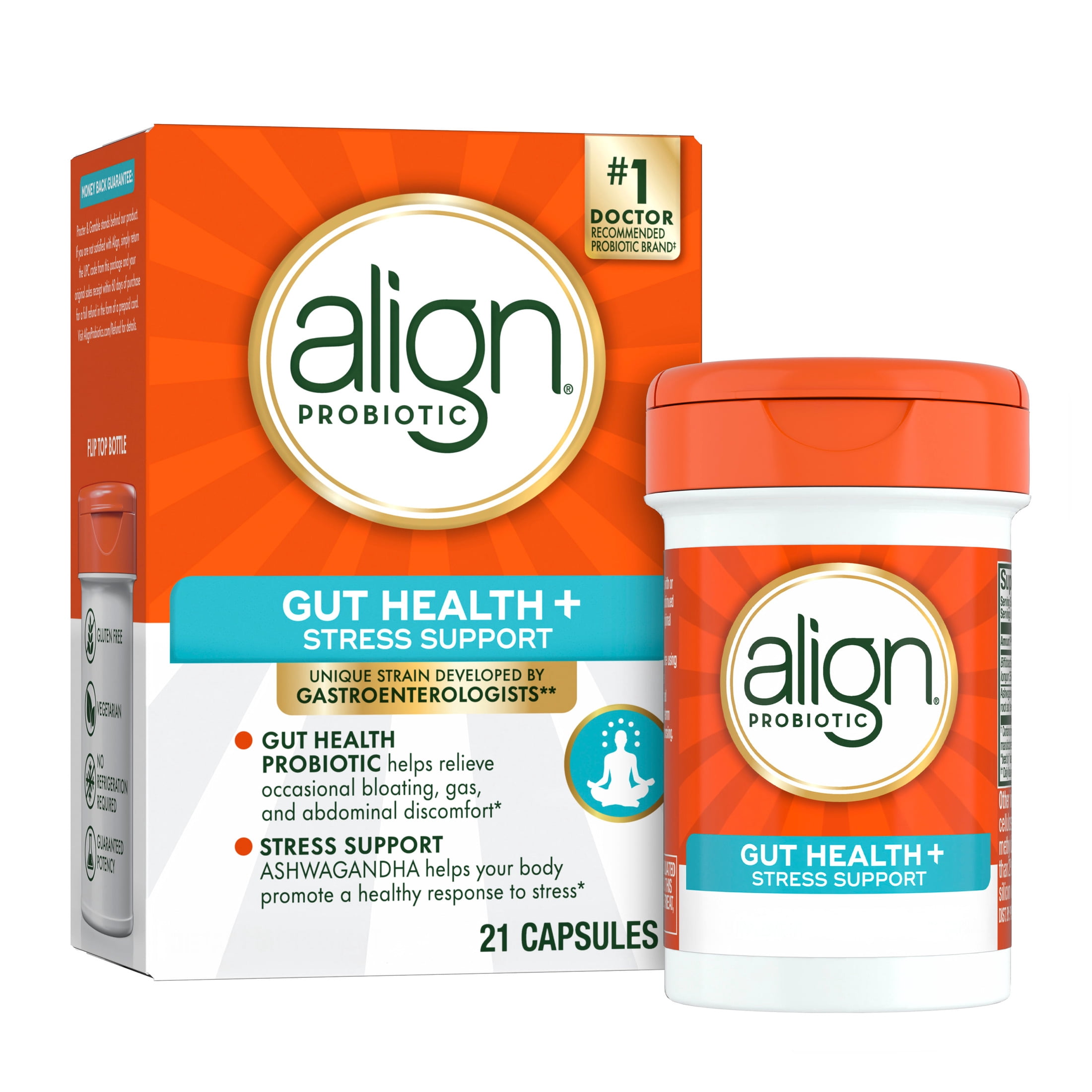 Align Probiotic Capsules, Digestive De-stress & Ashwagandha, Daily