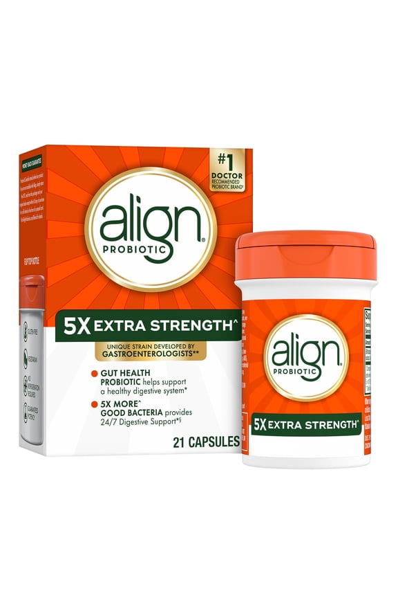 Probiotic Extra Strength, 5X More Good Bacteria^, 21 Capsules