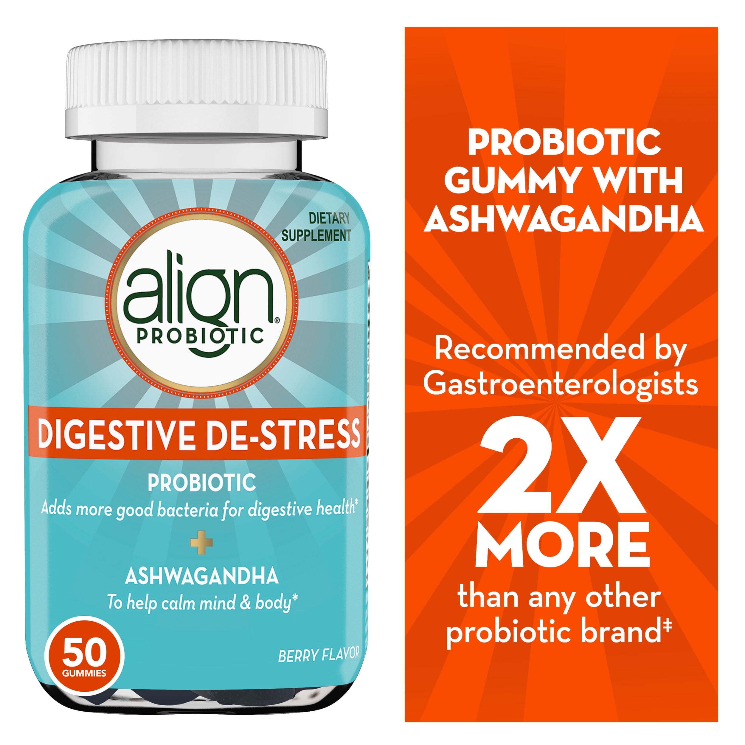 Align Probiotic Gummies, Digestive DeStress & Ashwagandha, Dietary