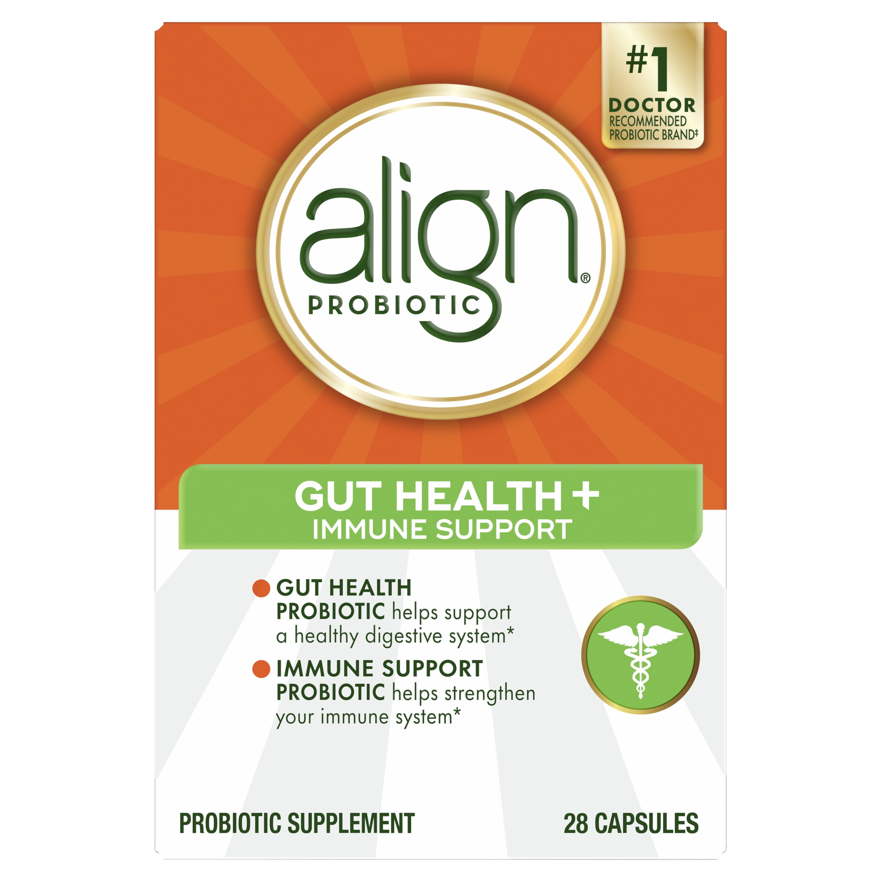 Align Probiotic Gut Health and Immune Support Capsules, Daily Probiotic Supplement, 14 Count