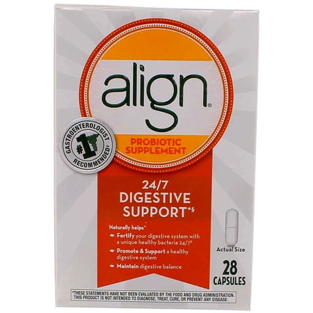 Align Probiotic Supplement 24/7 Digestive Support, 28 Capsules (Pack of 2)