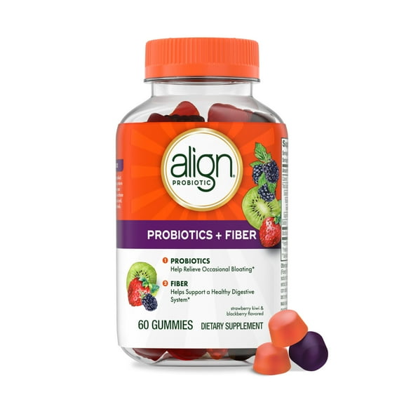 Align Probiotic + Fiber Gummies for Digestive Health, 60 Count