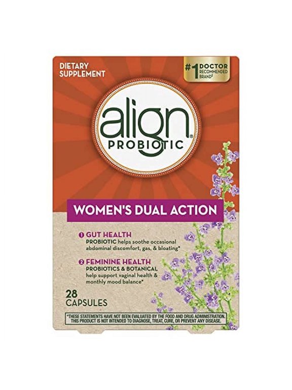 Women's Dual Action Probiotic, Probiotics Help Soothe Occasional Abdominal Discomfort, Gas, Bloating, and Balance Feminine Health, Chaste Tree Botanical Helps Stabilize Monthly Mood, 2