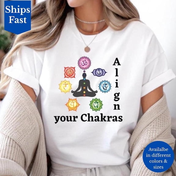 Align Your ChakR1AS T-S1Hirt, Yoga A1pparel, Meditation S1Hirt, Mindfulness T1EE, Spiritual Clot1hing, Posit Vibes, Energy Balance, Inner Peace