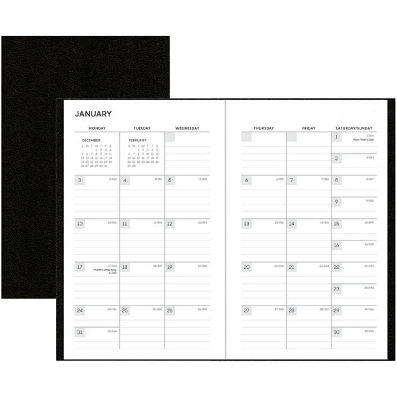 Aligned 2021 Monthly Planner 3.75" x 6", Black