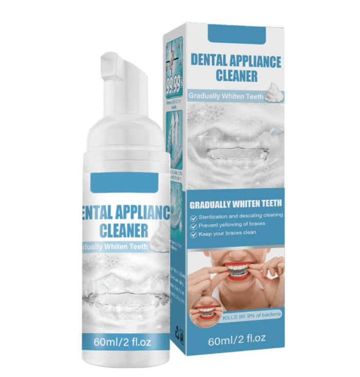 Aligner Cleaner & Whitening Foam 60ml, Clean Retainer and Braces, for