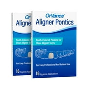 OrVance Aligner Pontics | مصمم خصيصًا لملء مساحة الأسنان المفقودة أو المفقودة جزئيًا في صواني المحاذاة الشفافة والاحتفاظ بها 32 Count