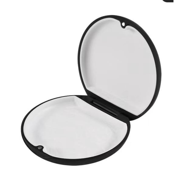 Aligner and Retainer Case, 2PCS Solid Orthodontic Aligner Retainer Case Denture False Box, Mouthguard Case Holder Protective Case with Mirror for Oral Care Dentisty - Black