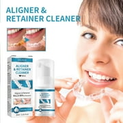Aligner & Retainer Whitening Foam Cleaner Compatible w/Invisalign and All Clear Aligners and Retainers Eliminates Bacteria, Whitens Teeth, Fights Bad Breath
