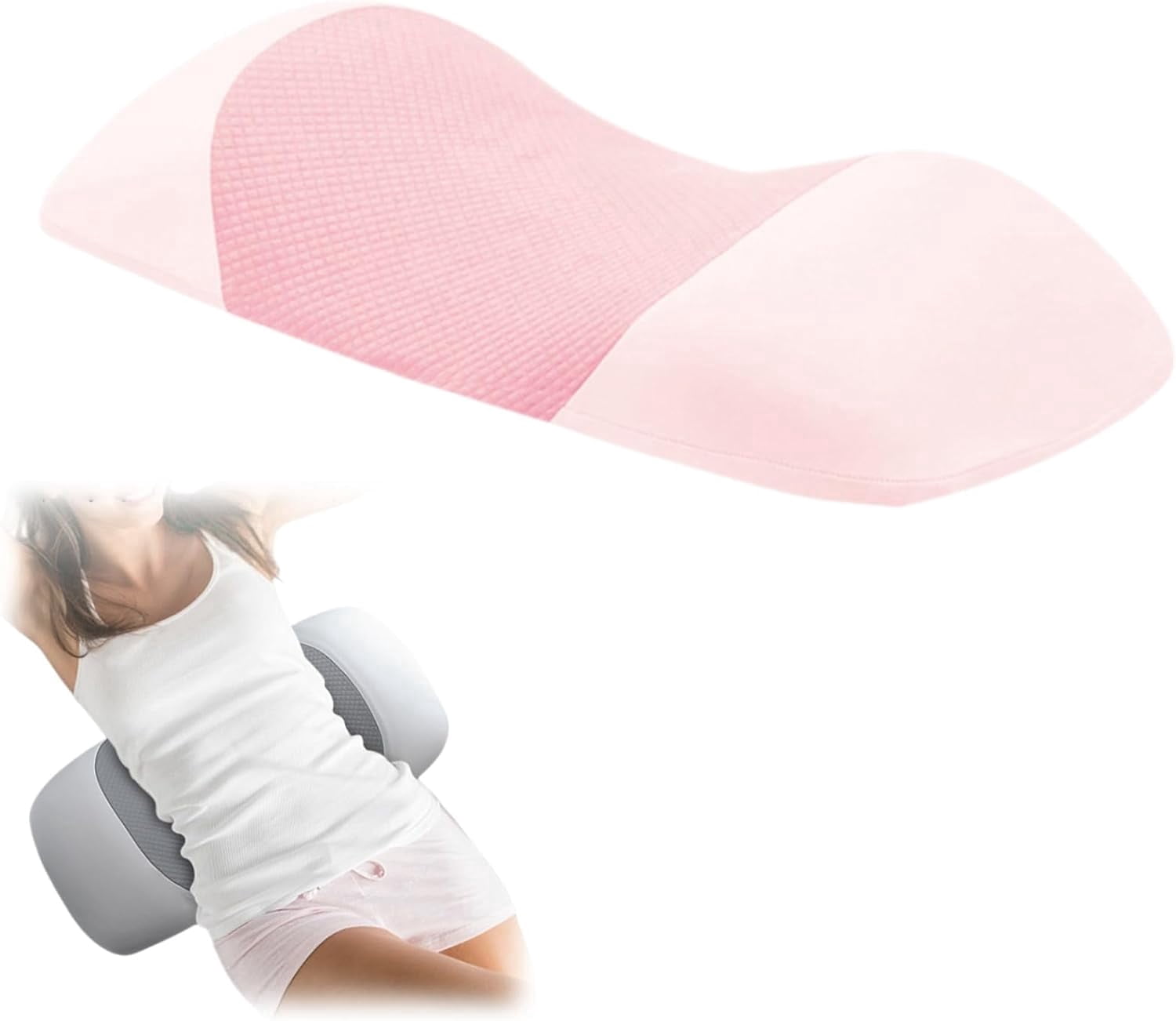 Sciatica Pillow, Ergonomic Memory Foam Lumbar Support Pillow for Bed, Waist Support for All Sleepers