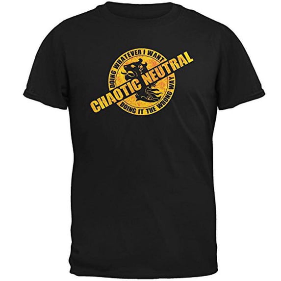 Alignment Chaotic Neutral Mens T Shirt Black SM