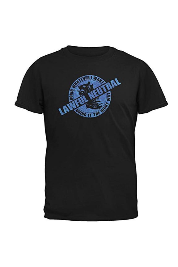 Alignment Lawful Neutral Mens T Shirt Black MD