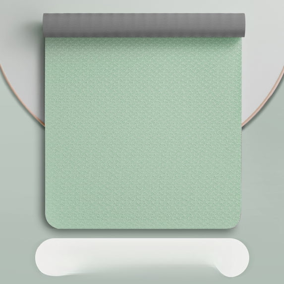 Alignment-Line Non-Slip Yoga Mat — Extra-Thick TPE Home Fitness Mat