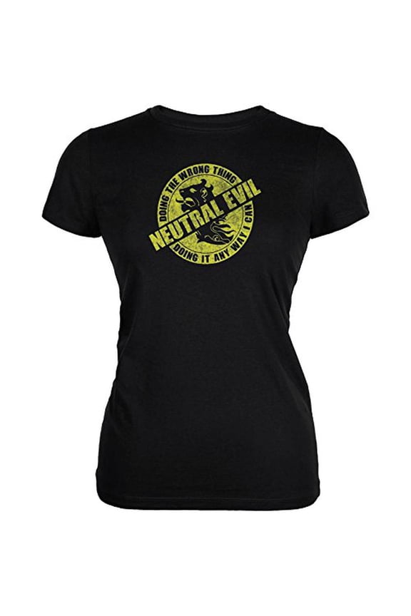 Alignment Neutral Evil Juniors Soft T Shirt