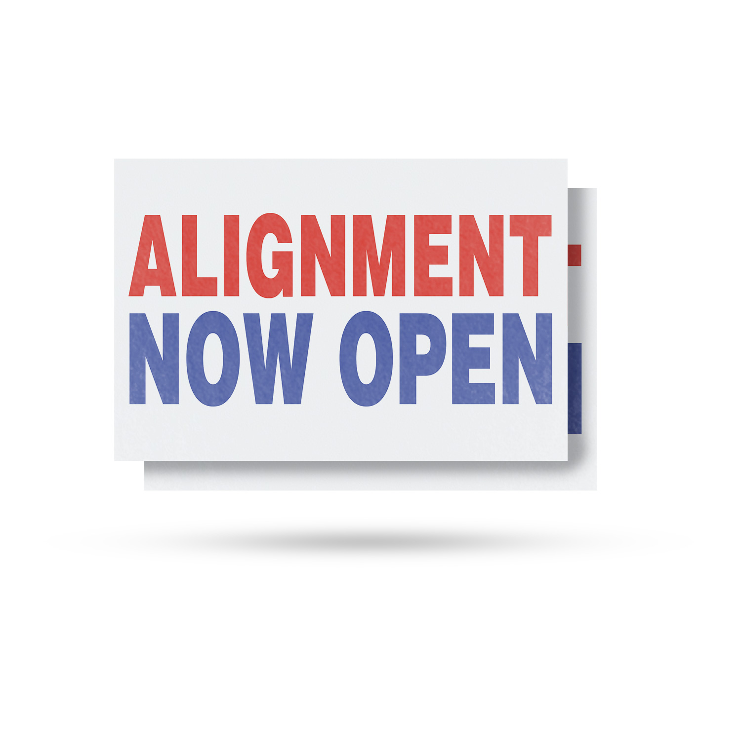 Alignment Now Open Vinyl Decal 2 Pack of 24 Inch x 36 Inch Weatherproof ...