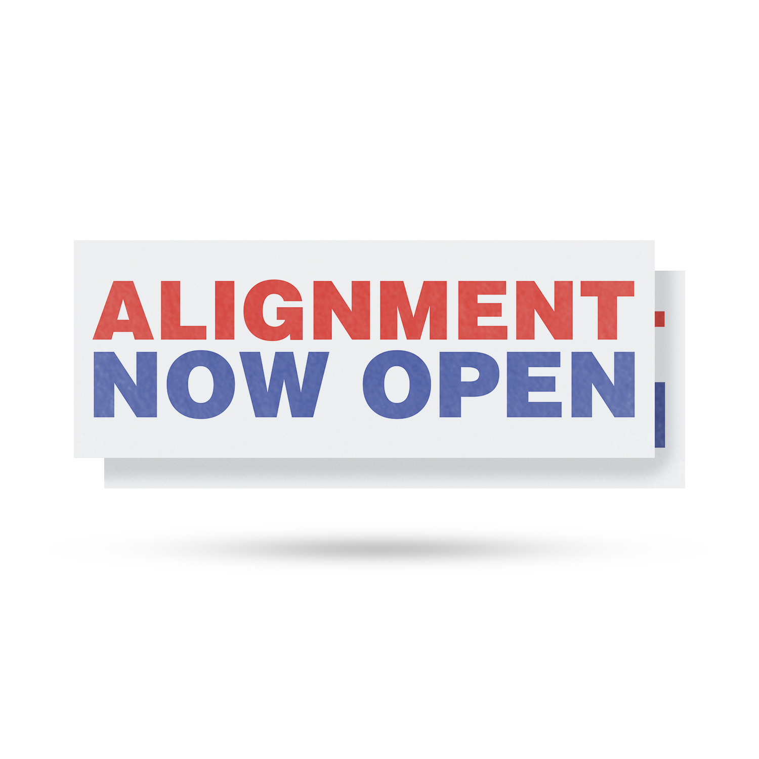 Alignment Now Open Vinyl Decal 2 Pack of 24 Inch x 9 Inch Weatherproof ...