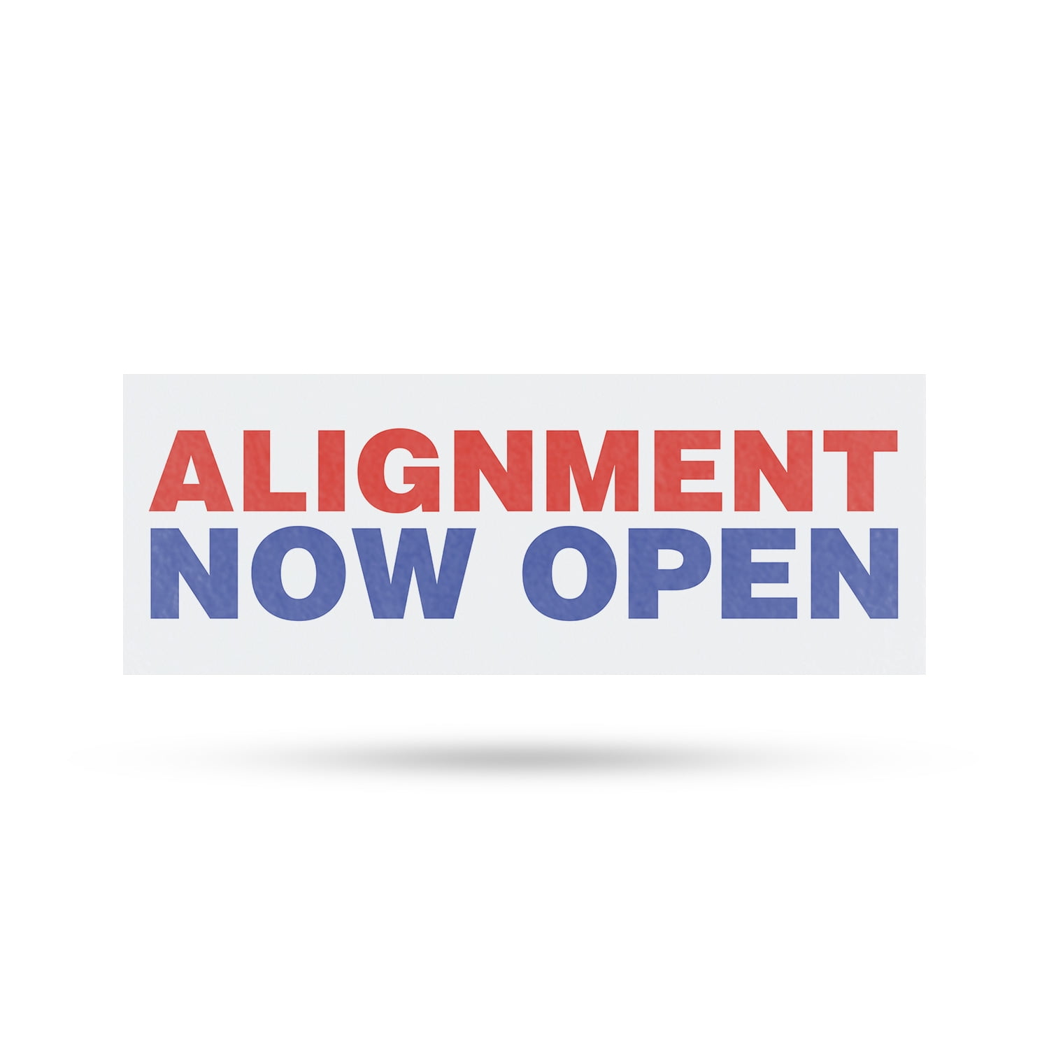 Alignment Now Open Vinyl Decal 36 Inch x 14 Inch Weatherproof Heavy ...