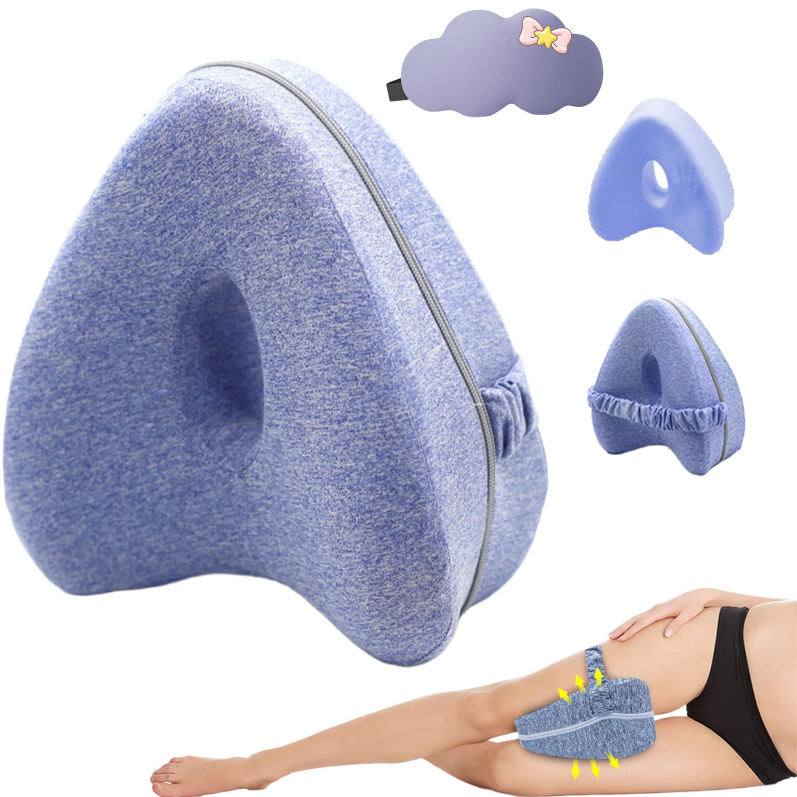 Alignment Pillows for Side Sleepers, Relieve Hip Pain & Sciatica, Leg Alignment Pillow for Side Sleepers, Hip Alignment Pillow (Blue)