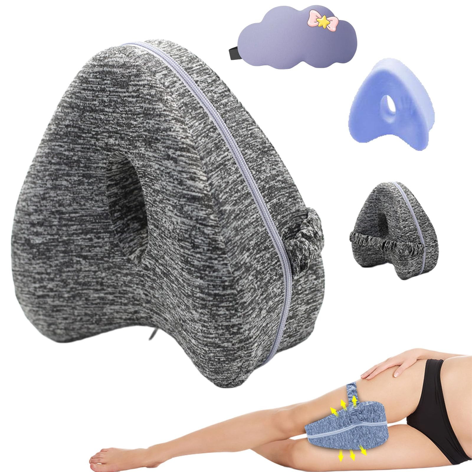 Alignment Pillows for Side Sleepers, Relieve Hip Pain & Sciatica, Leg Alignment Pillow for Side Sleepers, Hip Alignment Pillow (Blue)