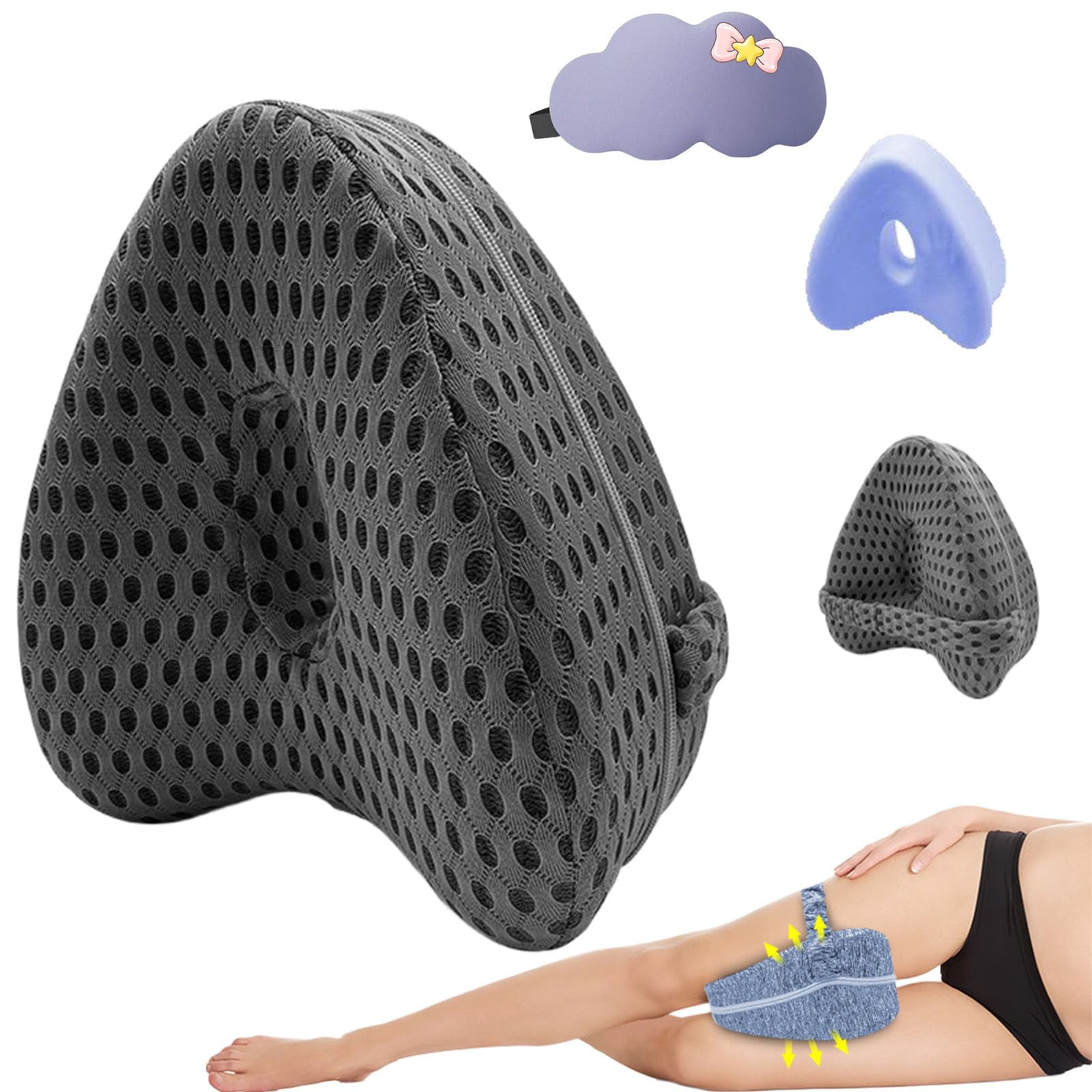 Alignment Pillows for Side Sleepers, Relieve Hip Pain & Sciatica, Leg Alignment Pillow for Side Sleepers, Hip Alignment Pillow (Blue)