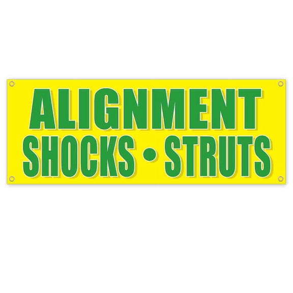 Alignment Shocks Struts 13 oz Vinyl Banner With Metal Grommets