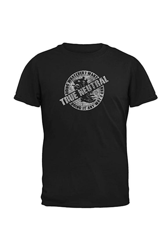 Alignment True Neutral Mens T Shirt Black LG