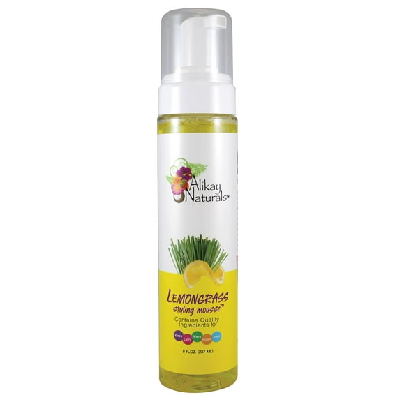 Alikay Naturals Lemongrass Frizz Control Styling Mousse- Quality Ingredients - 8 oz