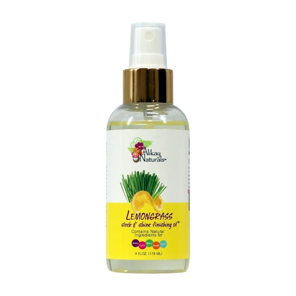 Alikay Naturals Lemongrass Sleek and Shine Finishing Hair Oil, 4 fl oz
