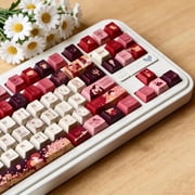 Alikpop 120 Keys Scarlet Vintage Tale Pbt Keycap Set, Cherry & Moa Profile Dye-Sublimated Keycaps for Mechanical Keyboards