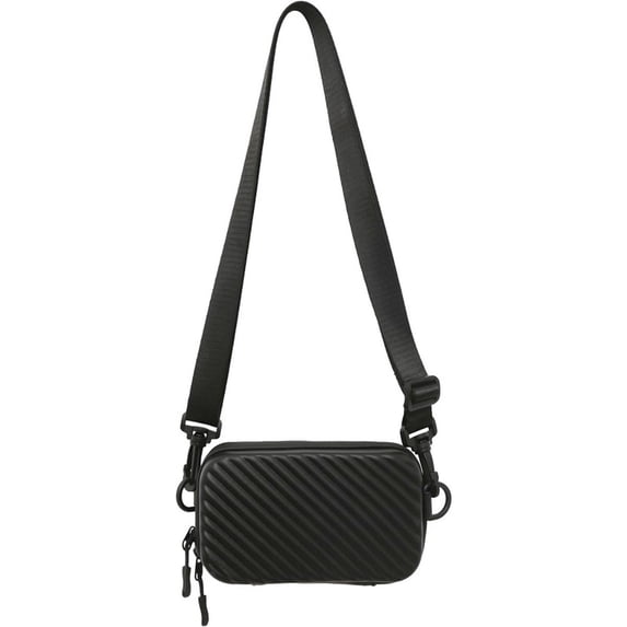 Alikpop Chic Structured Crossbody Bag, Adjustable Guitar Strap Sling Purse, Unisex Casual Shoulder Bag for Daily Gift