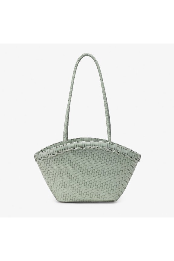 Women's PU Hand Woven Tote Purse, Green
