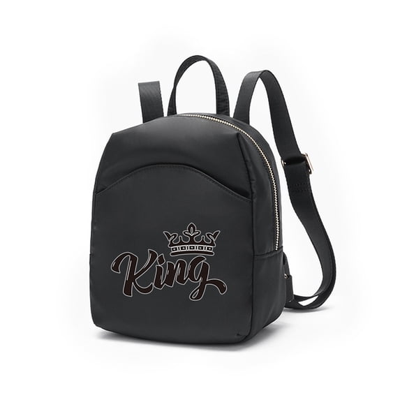 Alikpop King Painting Pattern Y2k Mini Backpack For Women Small Backpack Purse For Ladies Cute Bookbag Travel Shoulder Bag With Charm