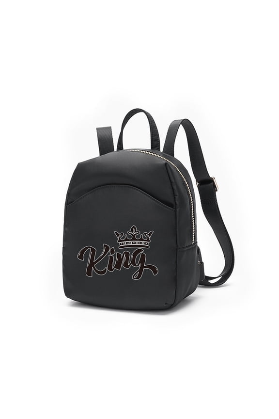 King Painting Pattern Y2k Mini Backpack For Women Small Backpack Purse For Ladies Cute Bookbag Travel Shoulder Bag With Charm