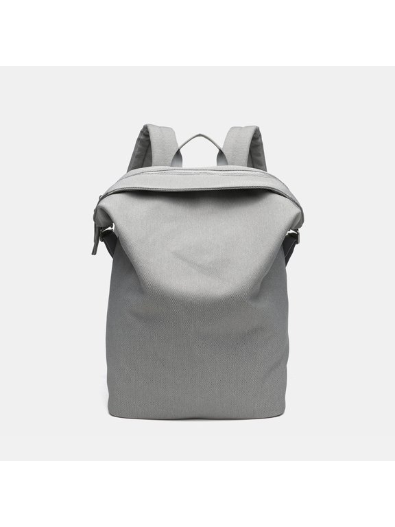 Large Multi‑way Nylon Backpack, Casual Daypack with Multiple Pockets, Hand / Single‑Shoulder / Backpack 3‑in‑1 Rucksack for Commute Travel School, Gray