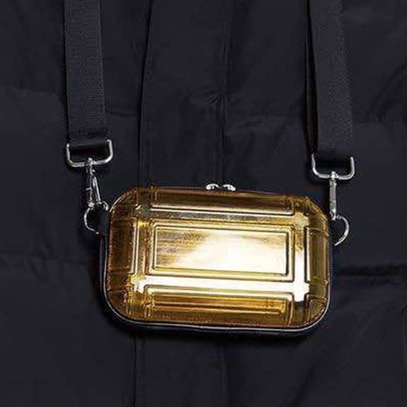Alikpop Mini Suitcase Crossbody Bag, Small Shoulder Purse with Wide Strap, 18 x 11 x 5 cm