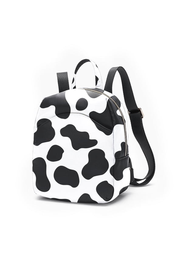 Print Small Backpack for Men and Women - Adjustable, Versatile Polyester Mini Backpack