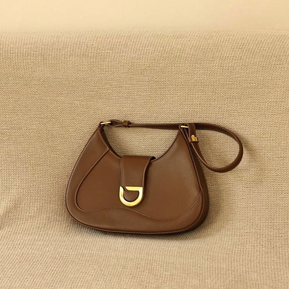 Alikpop Women's PU Hobo Shoulder Crossbody Bag with 2 Detachable Straps, Dark Brown
