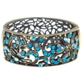 thumbnail image 1 of Alilang Antique Paisley Vine Blue Synthetic Sapphire Zircon Crystal Rhinestone Cuff Bangle Bracelet, 1 of 1