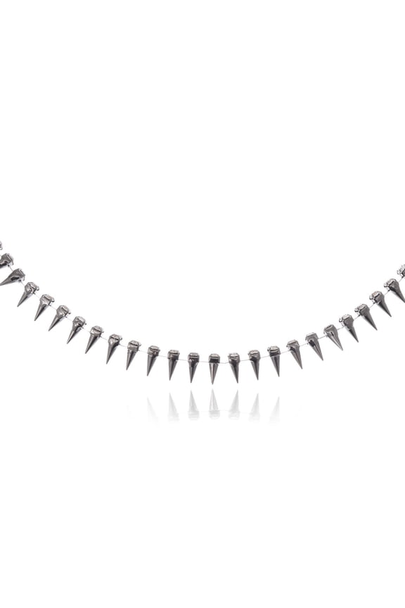 Alilang Choker Chain Necklace Crystal Rhinestone Punk Panther Goth Silvery Tone