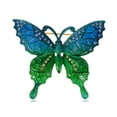 thumbnail image 1 of Alilang Golden Tone Shine Blue Green Crystal Rhinestones Enamel Butterfly Insect Brooch Pin, 1 of 4