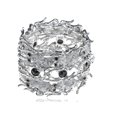 thumbnail image 1 of Alilang Silvery Tone Metal Crystal Rhinestone Crawling Spider Family Bracelet Bangle Cuff, 1 of 5